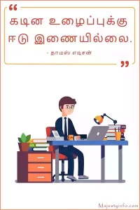 There's no subsitute for hard work Thomas Edison quote