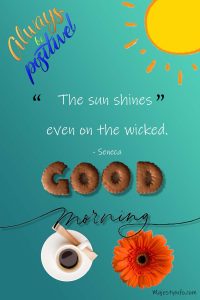 The sun shines even on the wicked. - Seneca